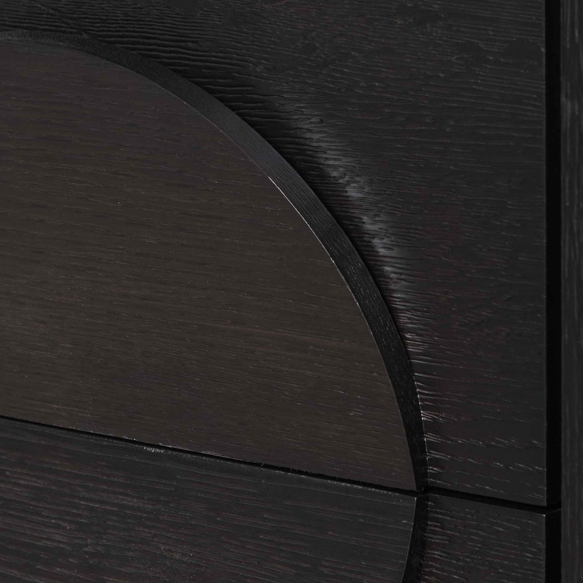 Bonnie Bedside Table - Textured Espresso Black