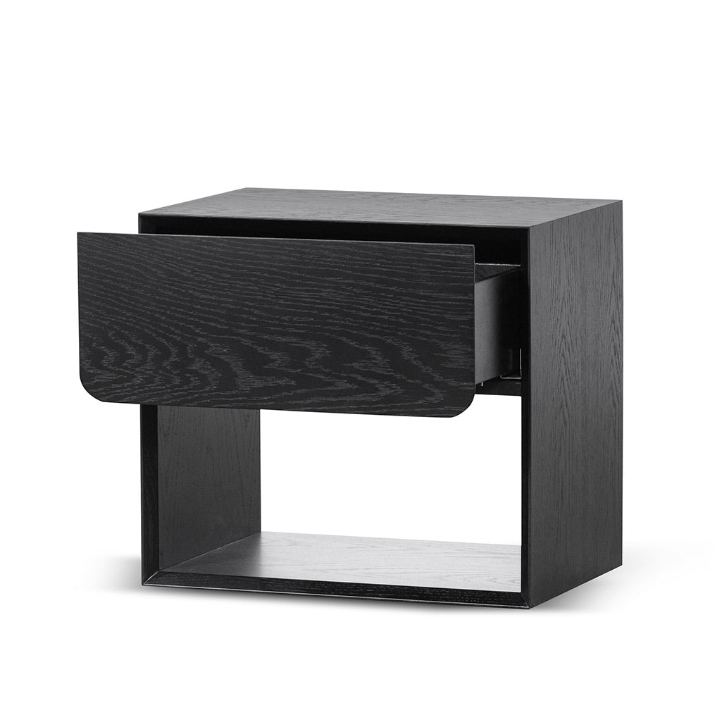 Lonny Black Oak Bedside Table