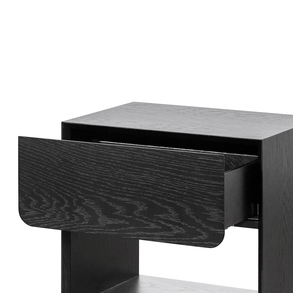 Lonny Black Oak Bedside Table