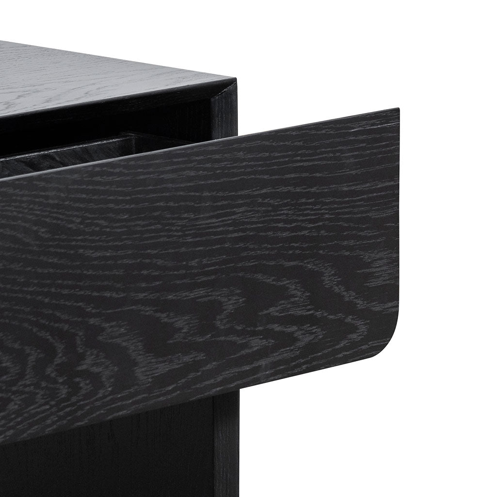 Lonny Black Oak Bedside Table