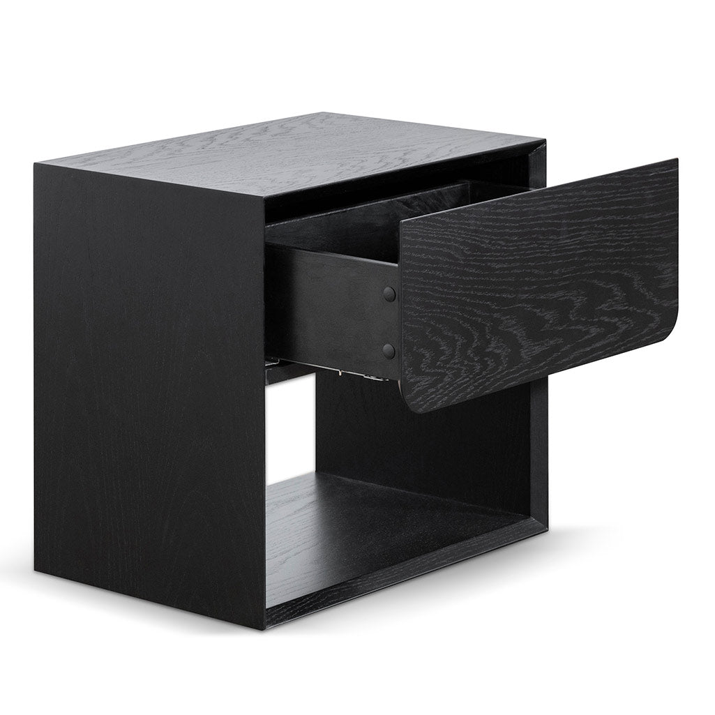 Lonny Black Oak Bedside Table