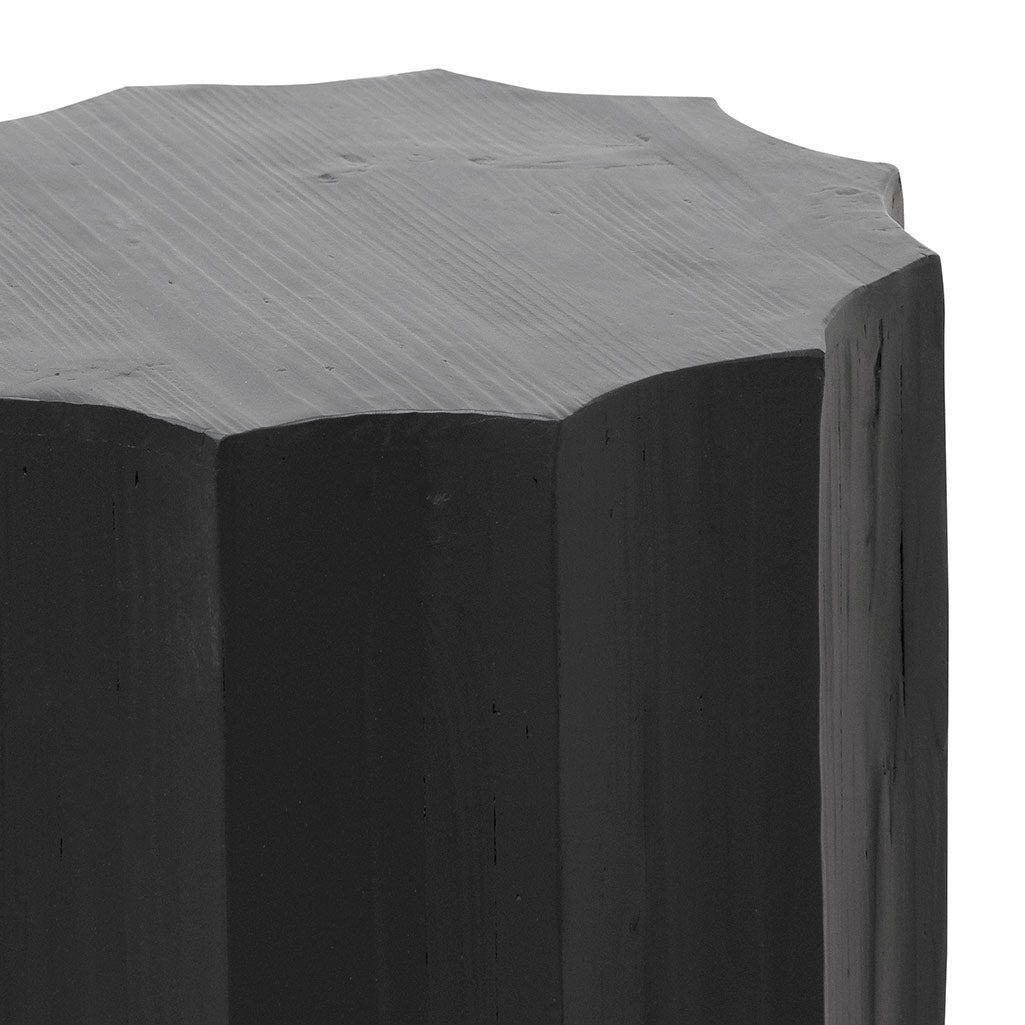 40cm (D) recycled Side Table - Full Black