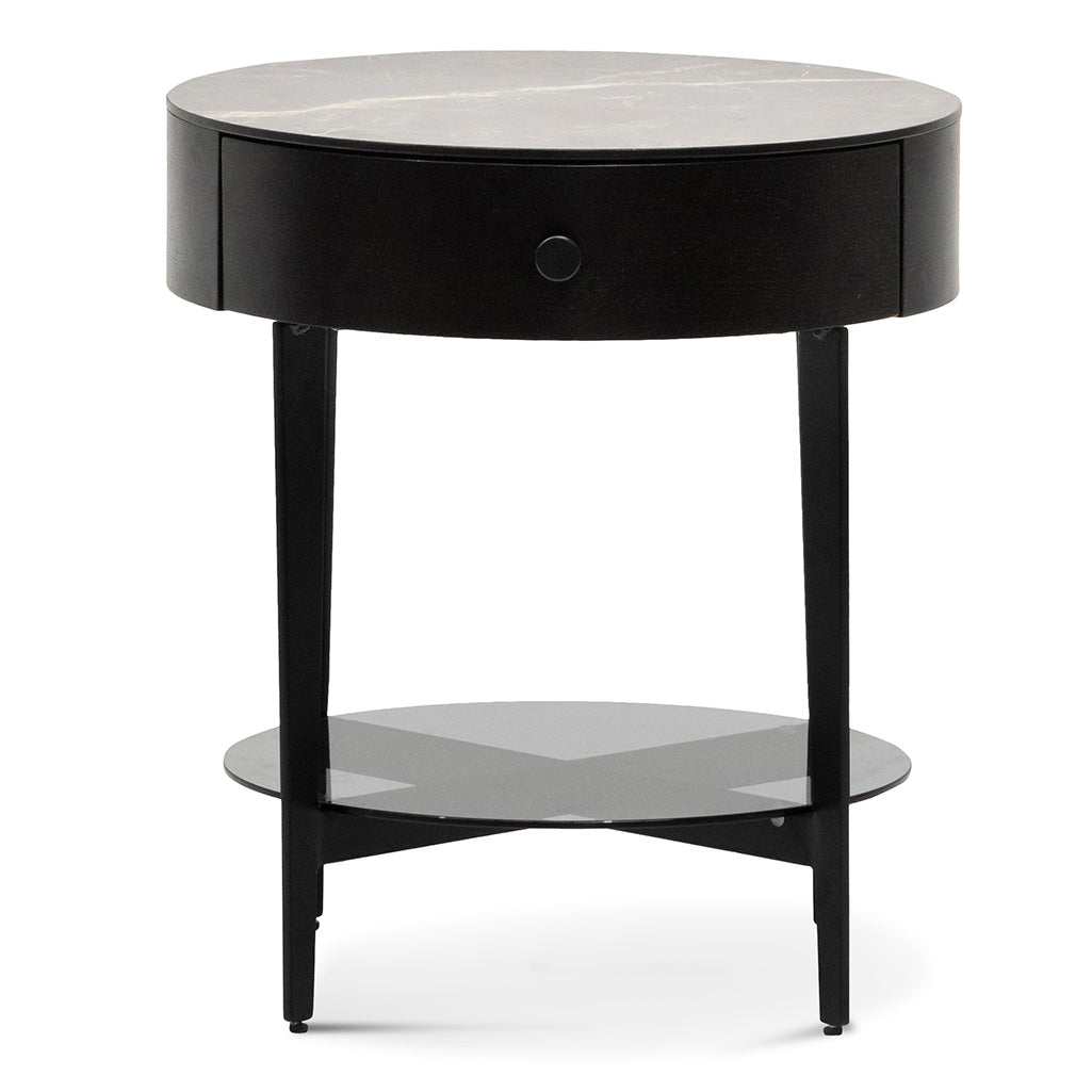 Round Side Table - Black