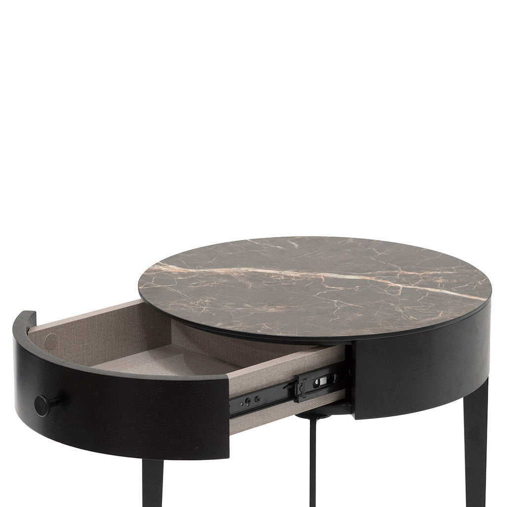 Round Side Table - Black