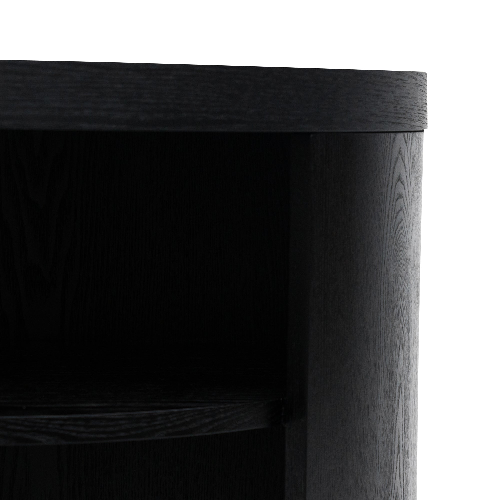 Black Mountain Round Wooden Bedside Table