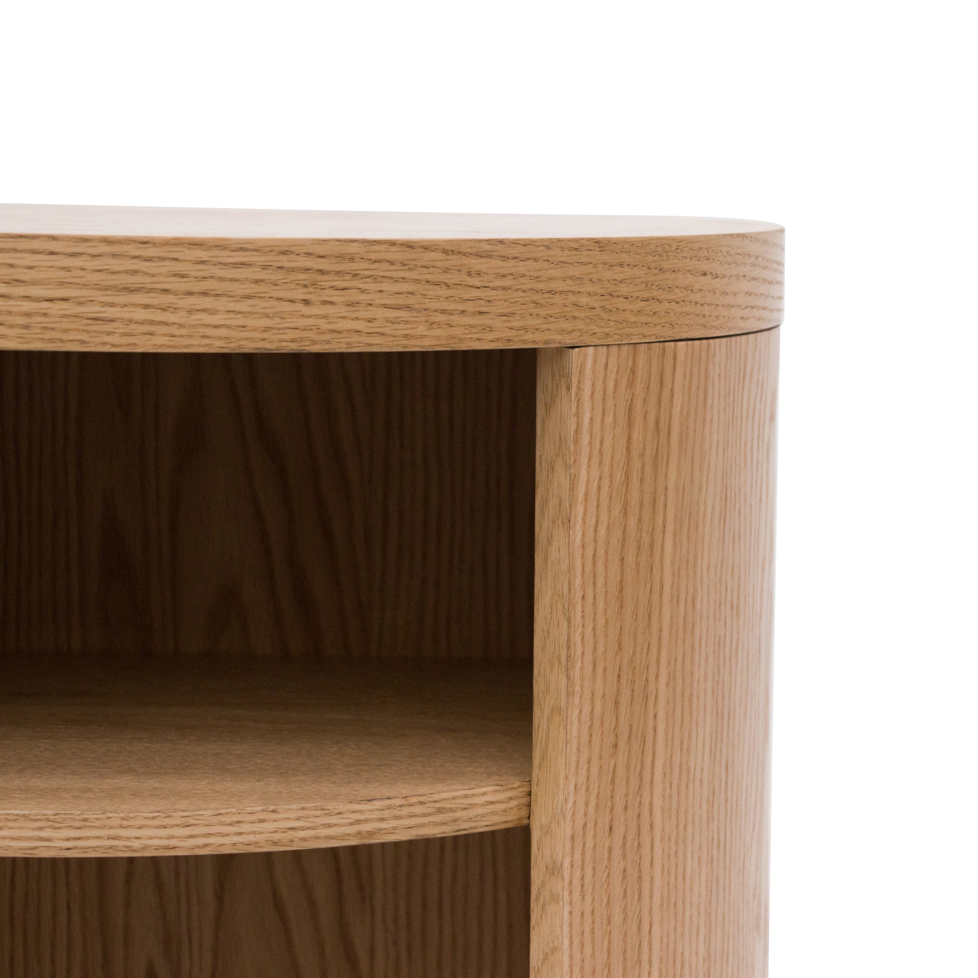 Round Wooden Bedside Table