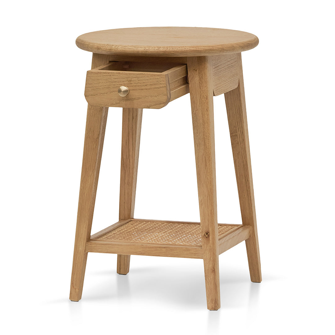 Staci Round Side Table - Natural