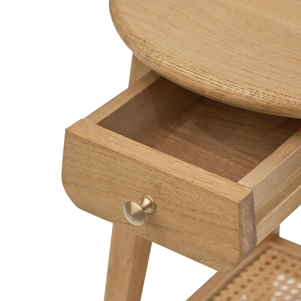 Staci Round Side Table - Natural