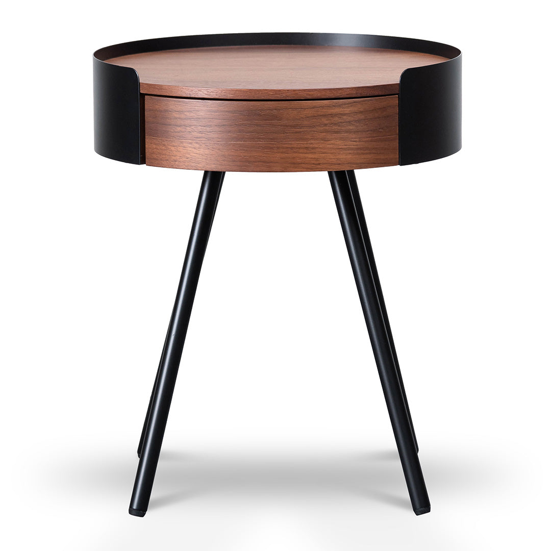 Round Side Table - Walnut