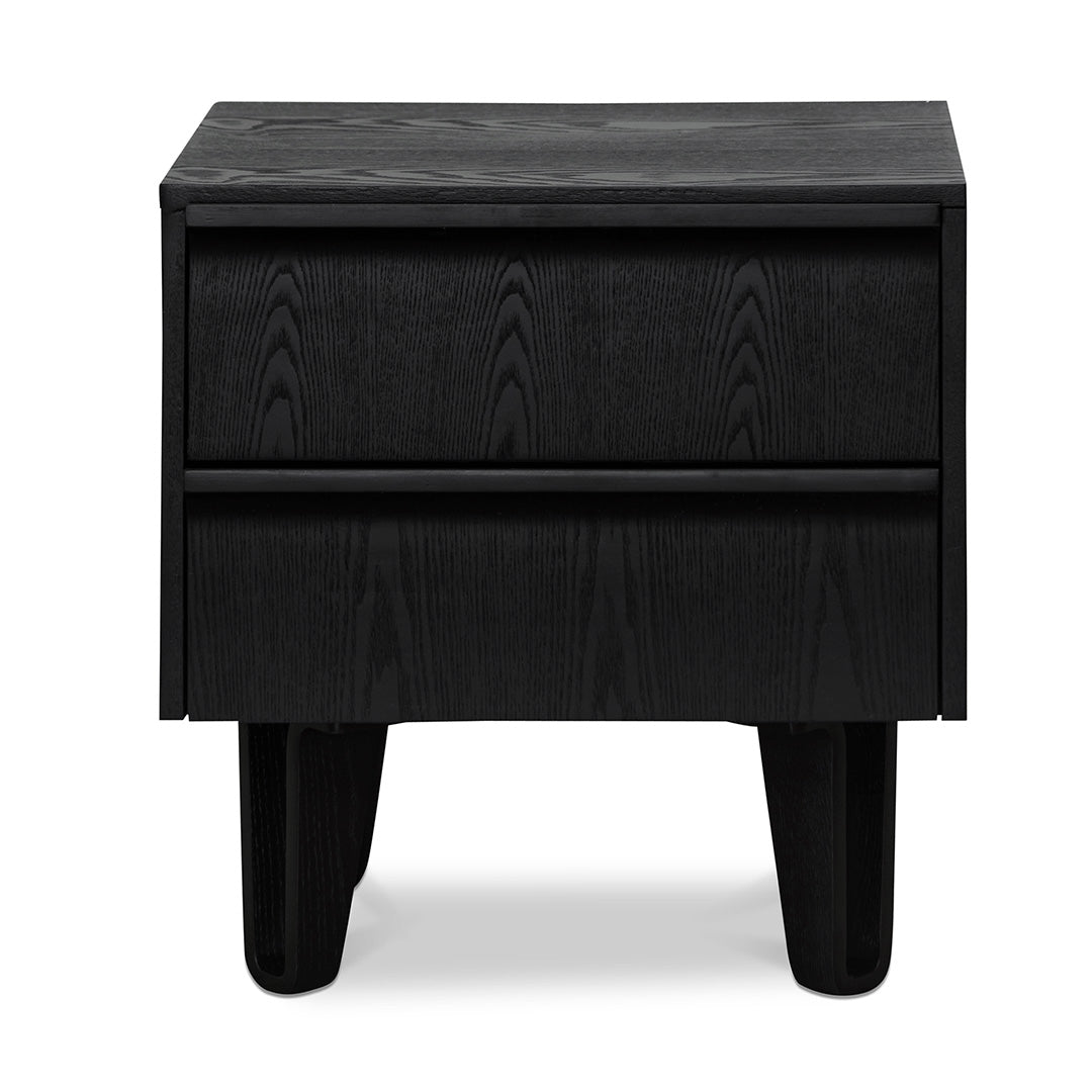 Full Black Bedside Table