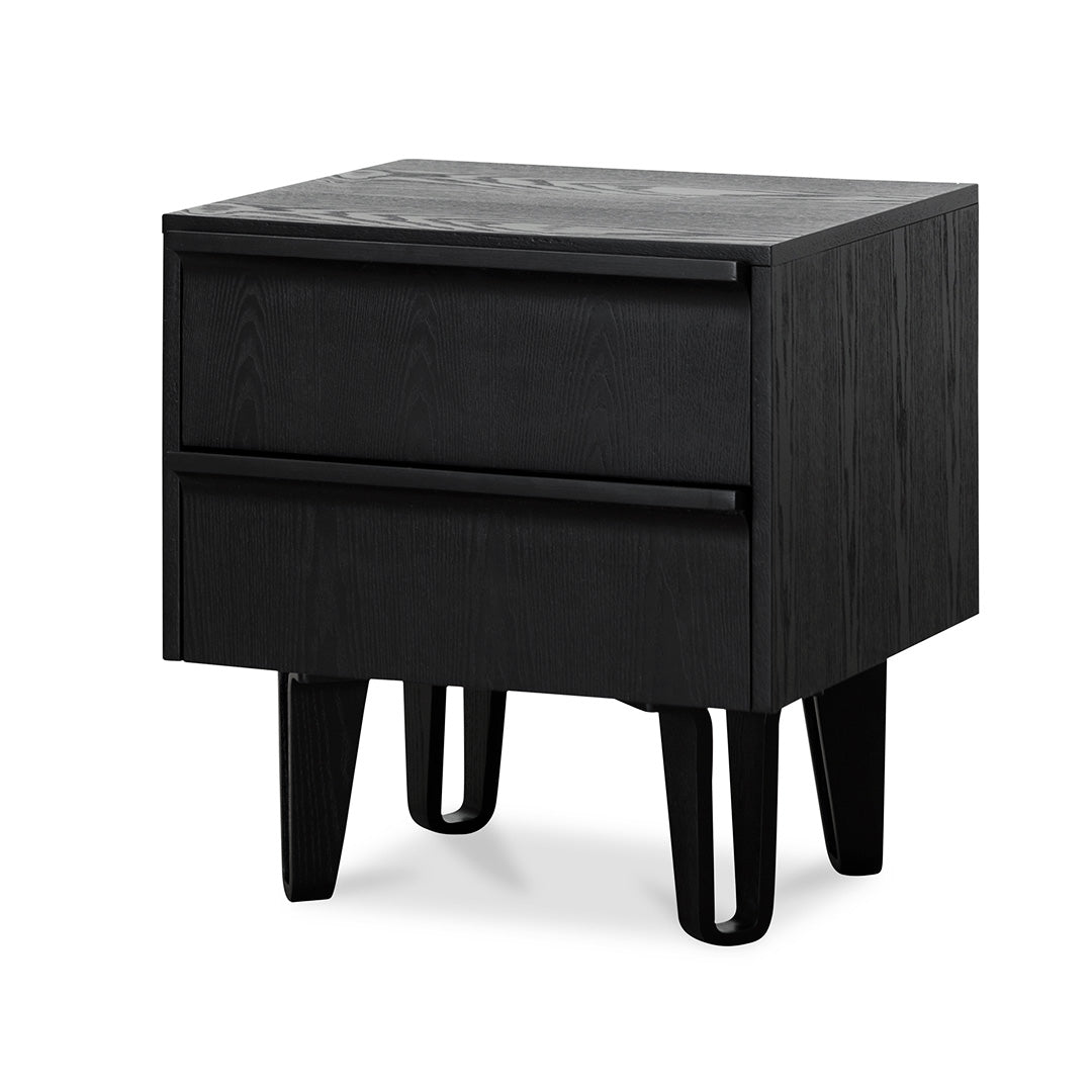 Full Black Bedside Table