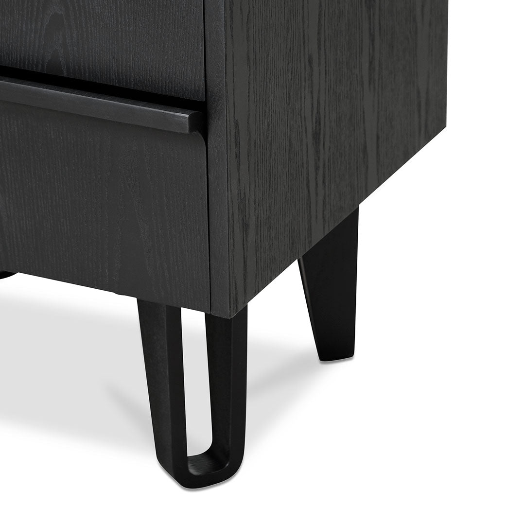 Full Black Bedside Table