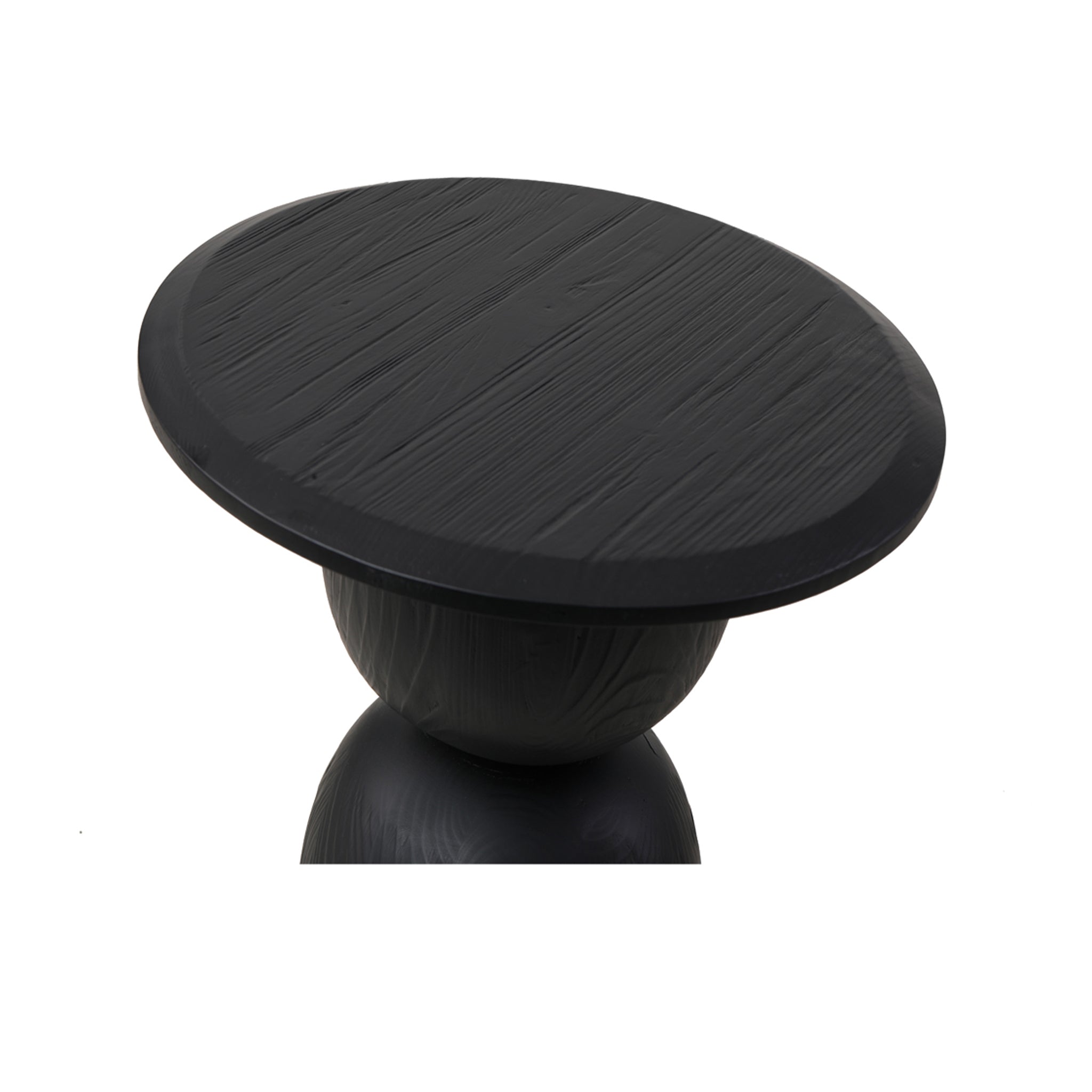 Abbott Round Side Table - Full Black