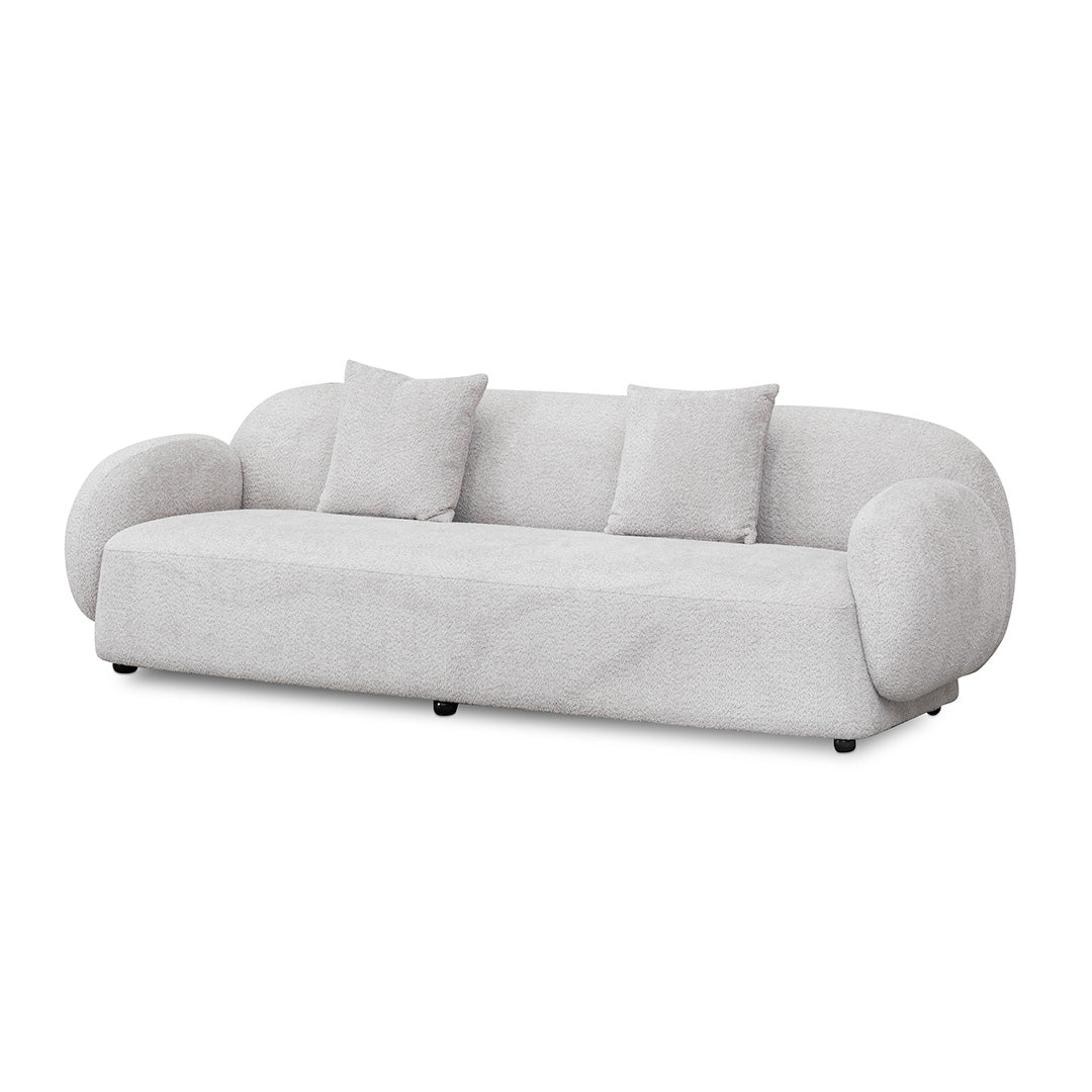 Salt White 3 Seater Fabric Sofa