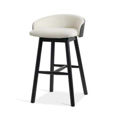 Selena 65cm Black Bar Stool - Beige