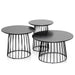  Side Table Set - Black Oak Veneer