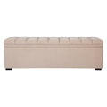 Soho Storage Bench Ottoman - Nude Velvet