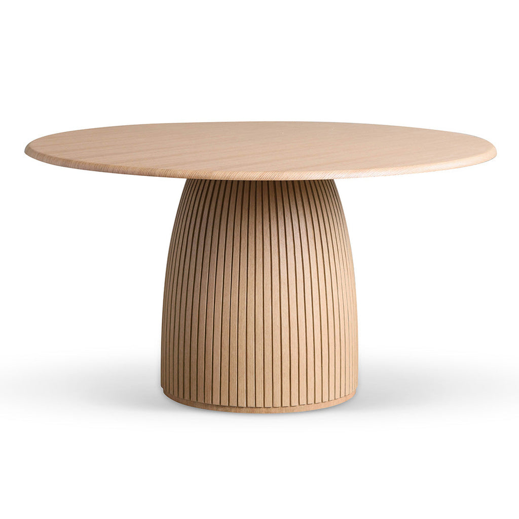 Solid Oak 1.4m Round Dining Table - Natural