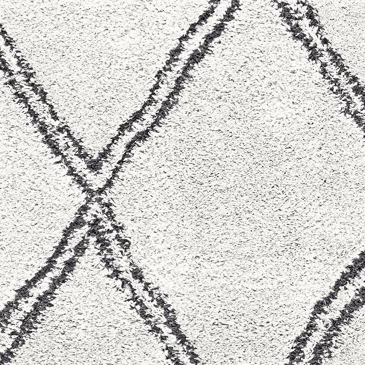 Saray Rugs Sorento Shaggy  Cream Hallway Runner 329