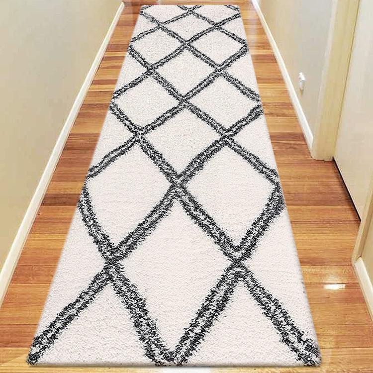 Saray Rugs Sorento Shaggy  Cream Hallway Runner 329