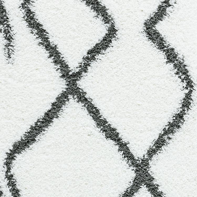 Saray Rugs Sorento Shaggy  Cream Hallway Runner 346