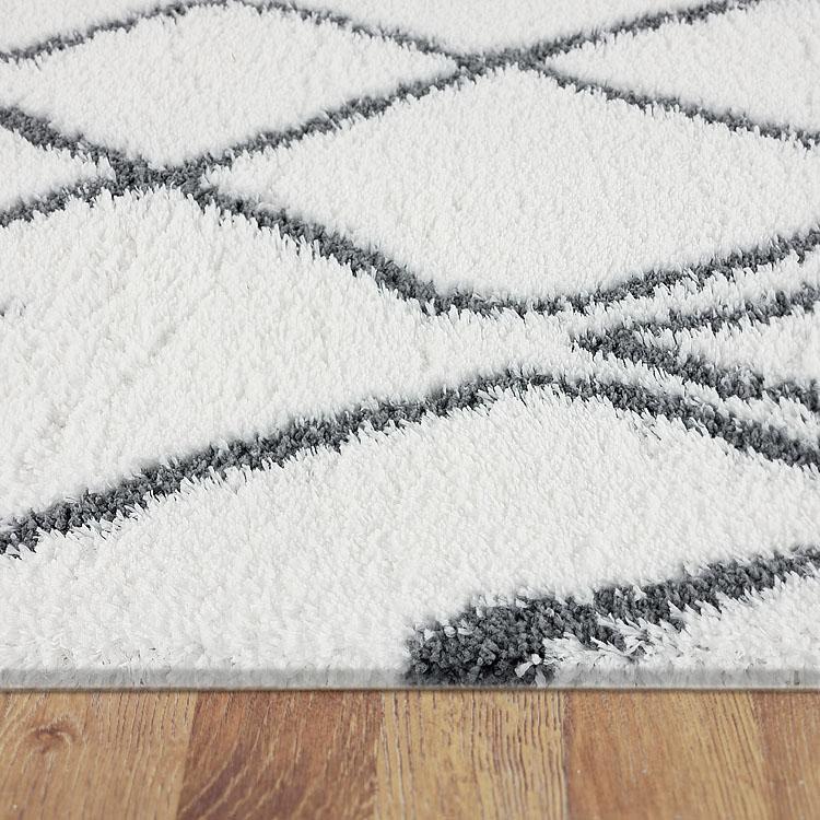 Saray Rugs Sorento Shaggy  Cream Hallway Runner 346