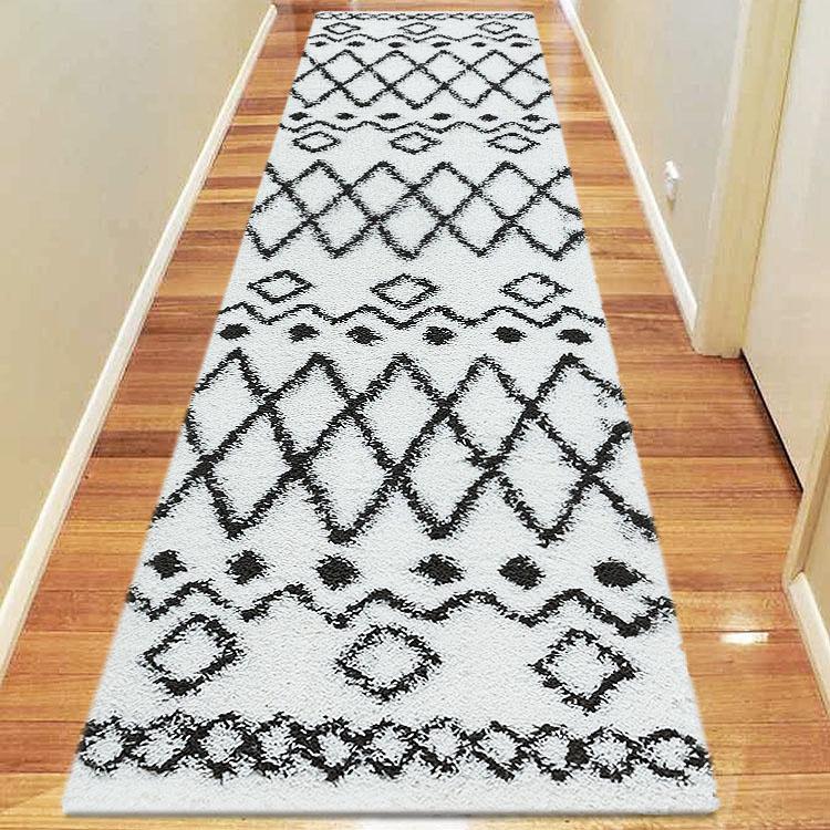 Saray Rugs Sorento Shaggy  Cream Hallway Runner 844