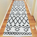 Saray Rugs Sorento Shaggy  Cream Hallway Runner 844