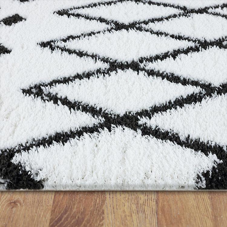 Saray Rugs Sorento Shaggy  Cream Hallway Runner 844