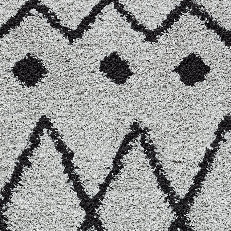 Saray Rugs Sorento Shaggy  Grey Hallway Runner 844