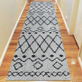 Saray Rugs Sorento Shaggy  Grey Hallway Runner 844