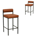 Stance 65cm Fabric Bar Stool - Brown (Set of 2)