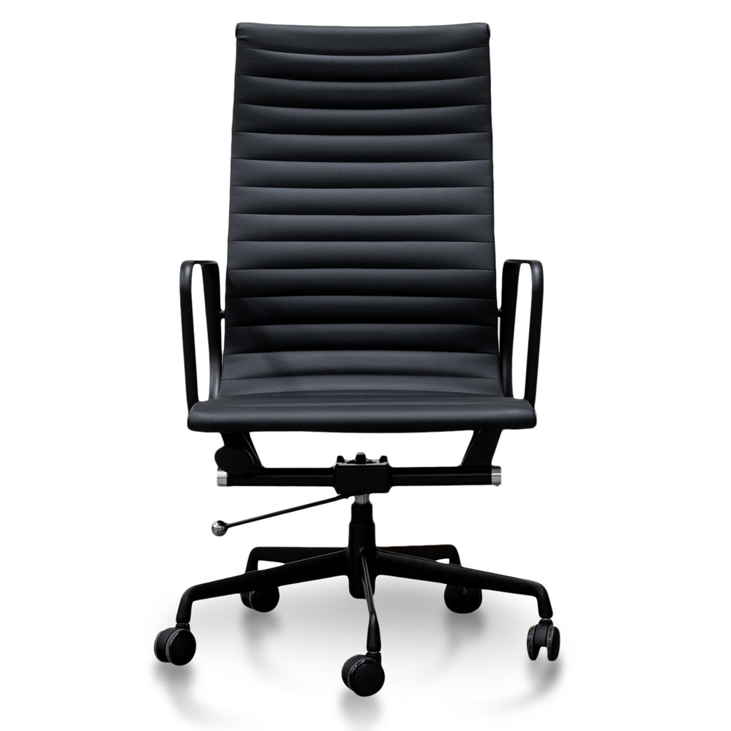 Statesman Executive Leather Office Chair - Full Black