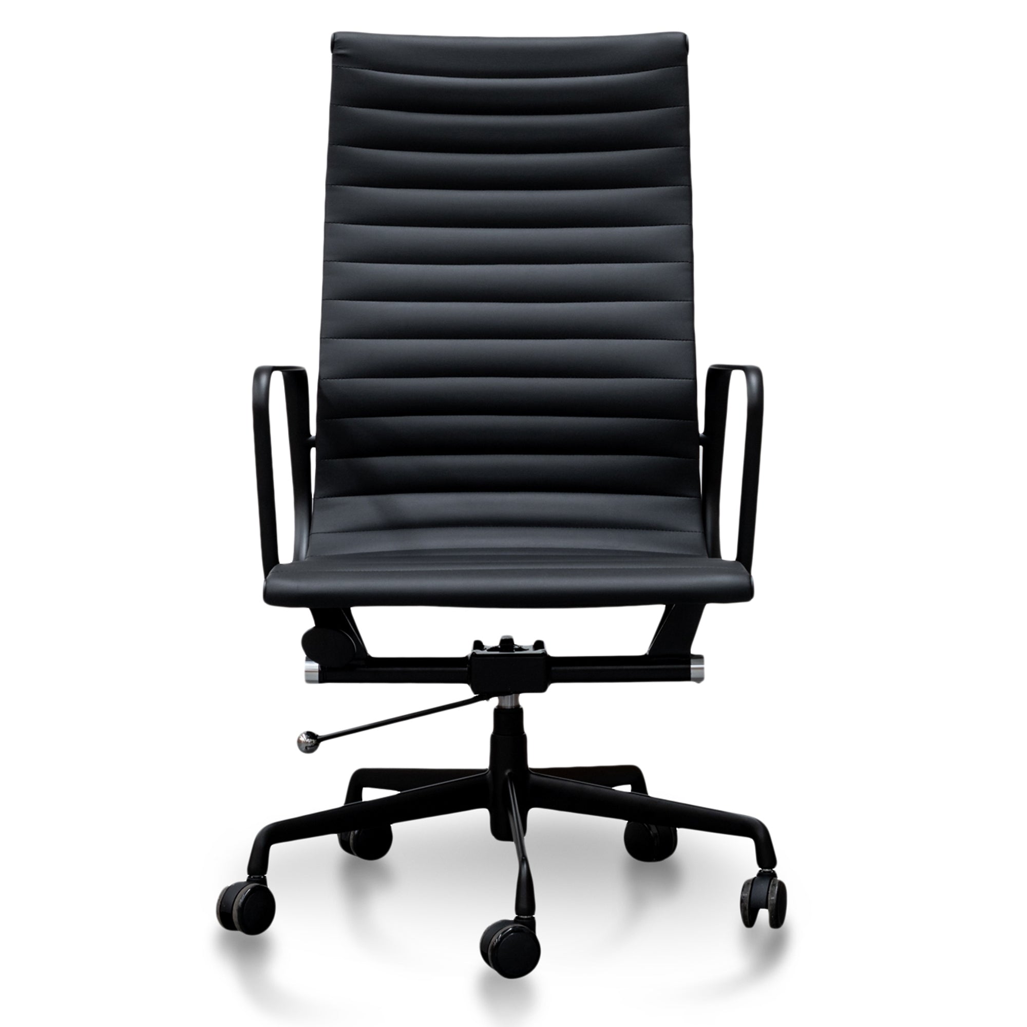 Statesman Executive Leather Office Chair - Full Black