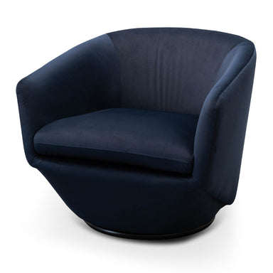 Swivel Lounge Chair - Navy Velvet