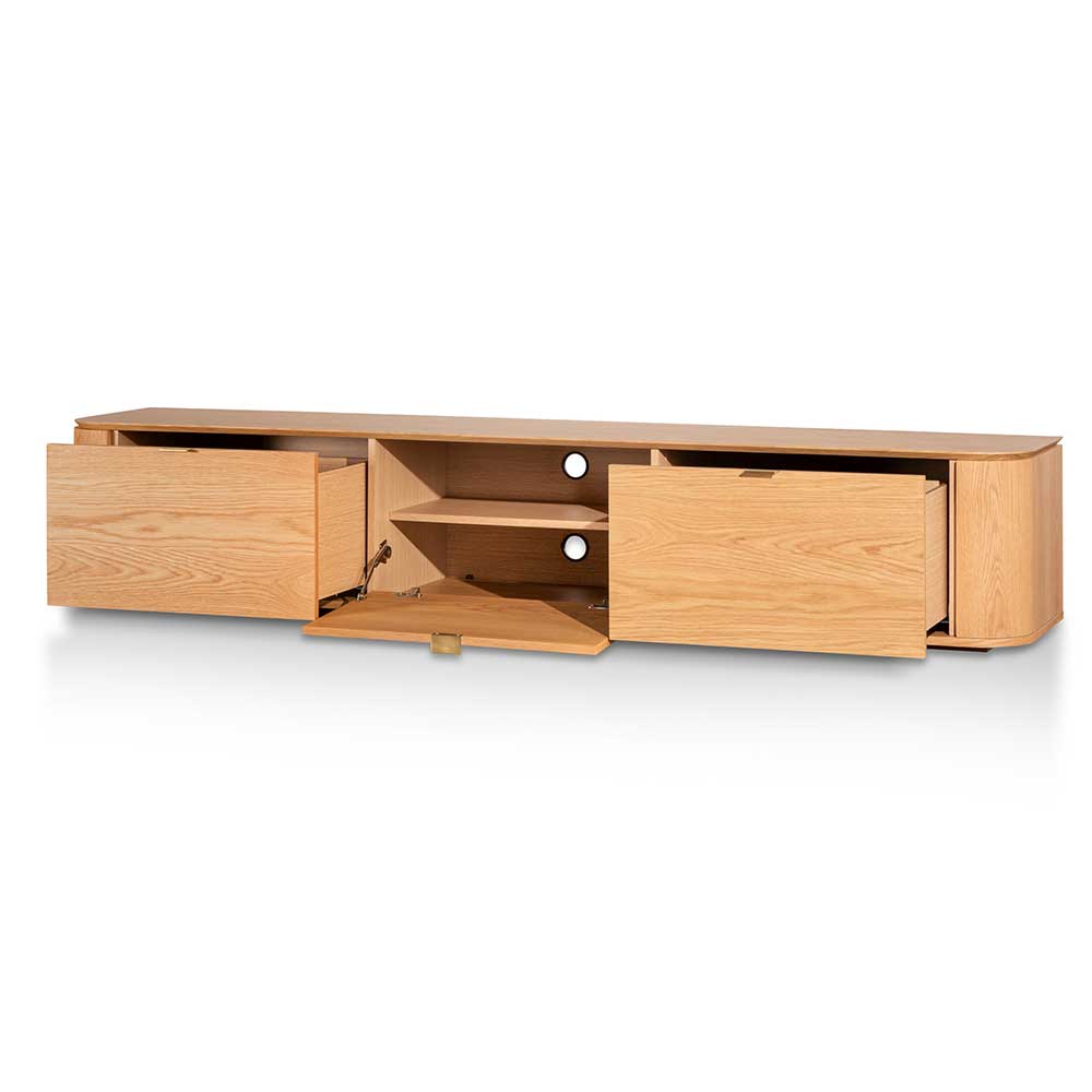 Landry 2.4 TV Entertainment Unit - Natural Oak