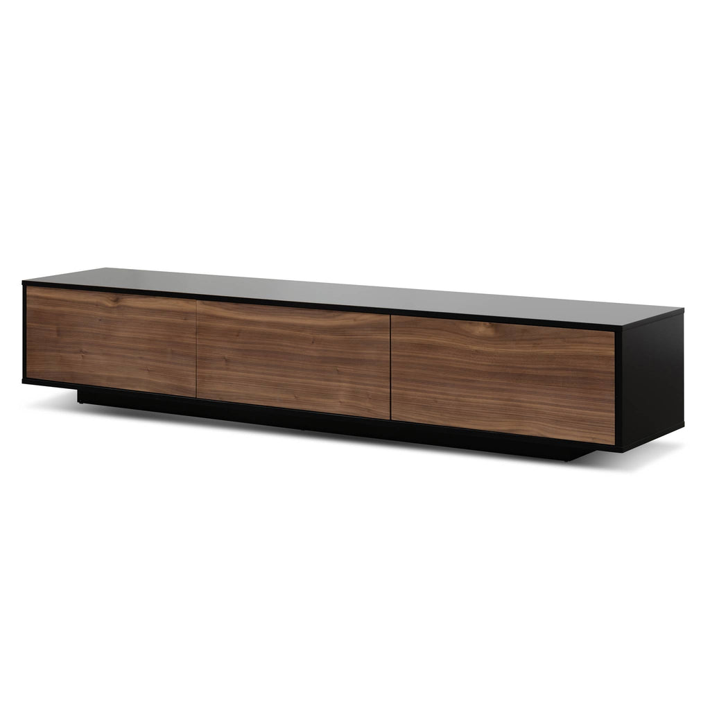 TV6600-BB-2.3m-Wooden-Entertainment-Unit-Black-With-Walnut-Drawers-2