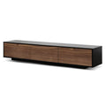 TV6600-BB-2.3m-Wooden-Entertainment-Unit-Black-With-Walnut-Drawers-2