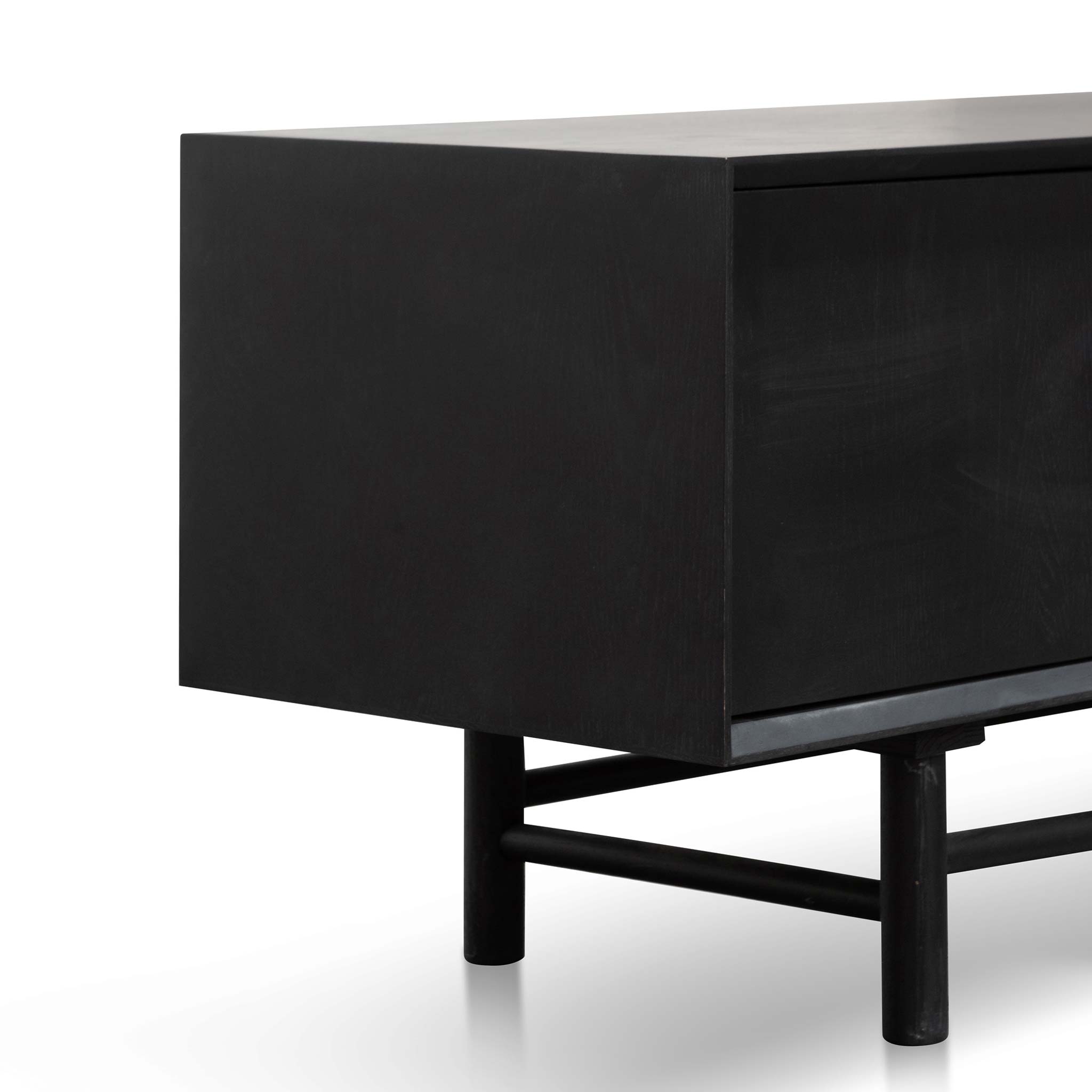 1.8m Wooden TV Entertainment Unit - Black