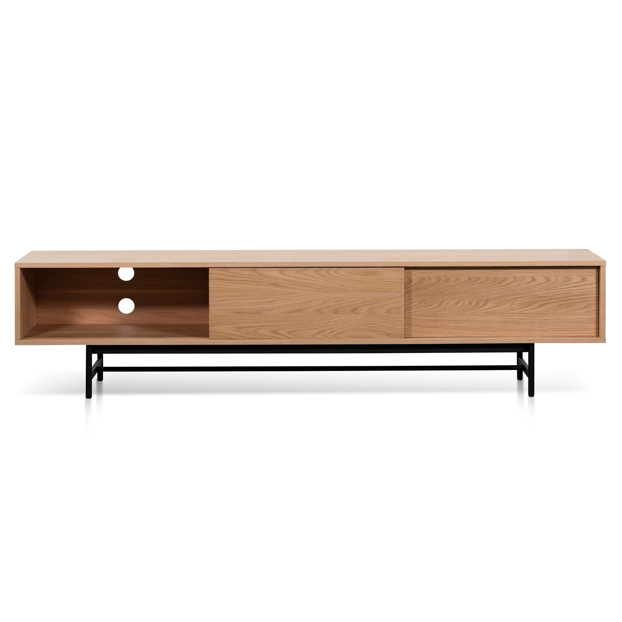 Dakota 2.1m Wooden Entertainment TV Unit - Natural