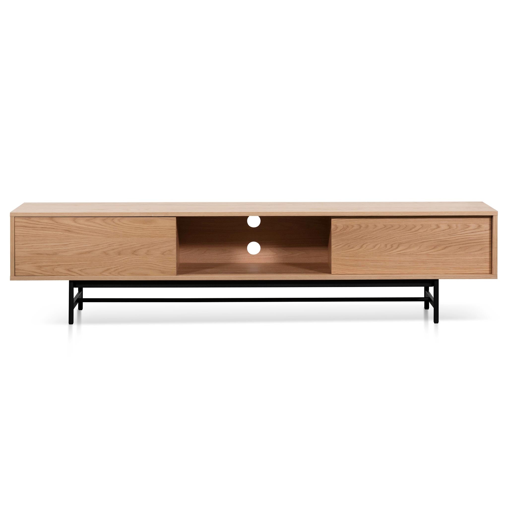 Dakota 2.1m Wooden Entertainment TV Unit - Natural