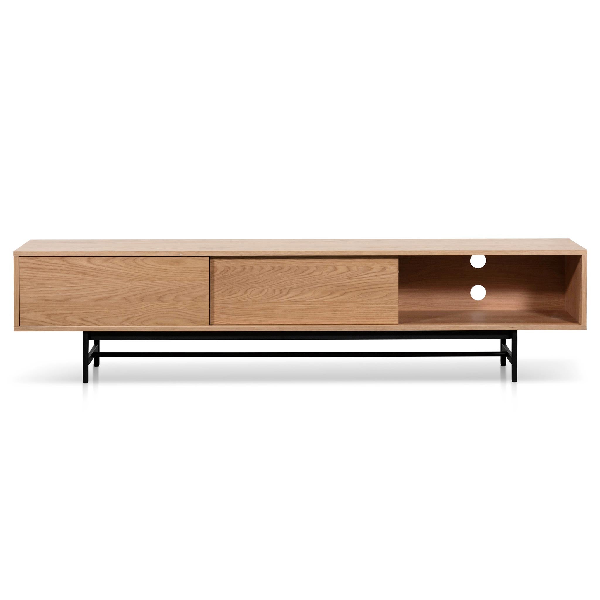 Dakota 2.1m Wooden Entertainment TV Unit - Natural