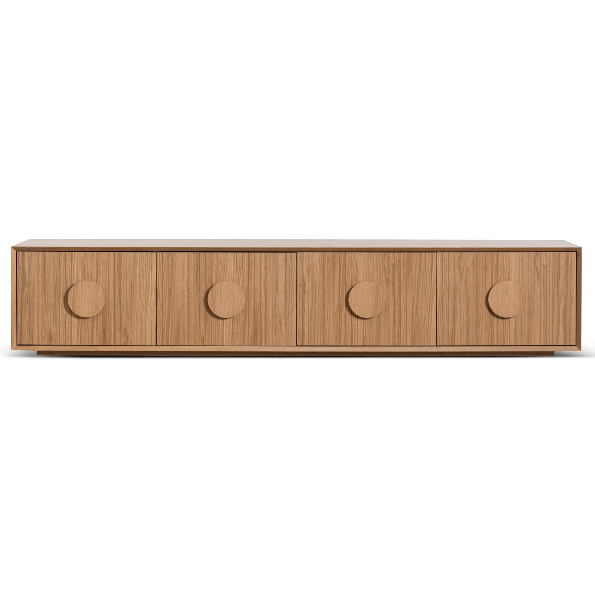 2.3m Wooden Entertainment TV Unit - Natural