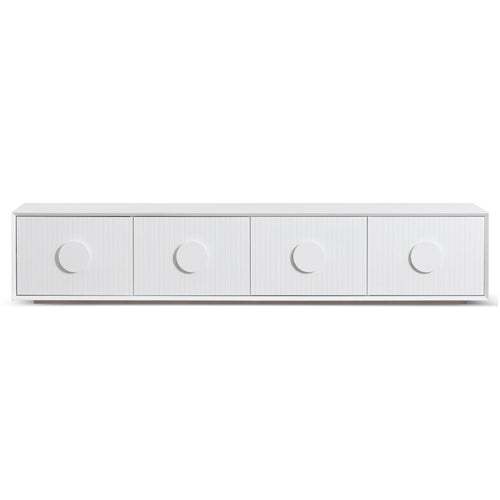 2.3m Wooden Entertainment TV Unit - White
