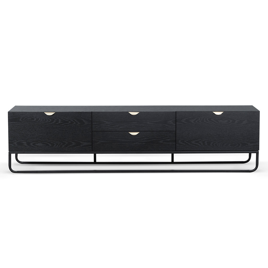 Esme 2m Wooden TV Entertainment Unit - Black