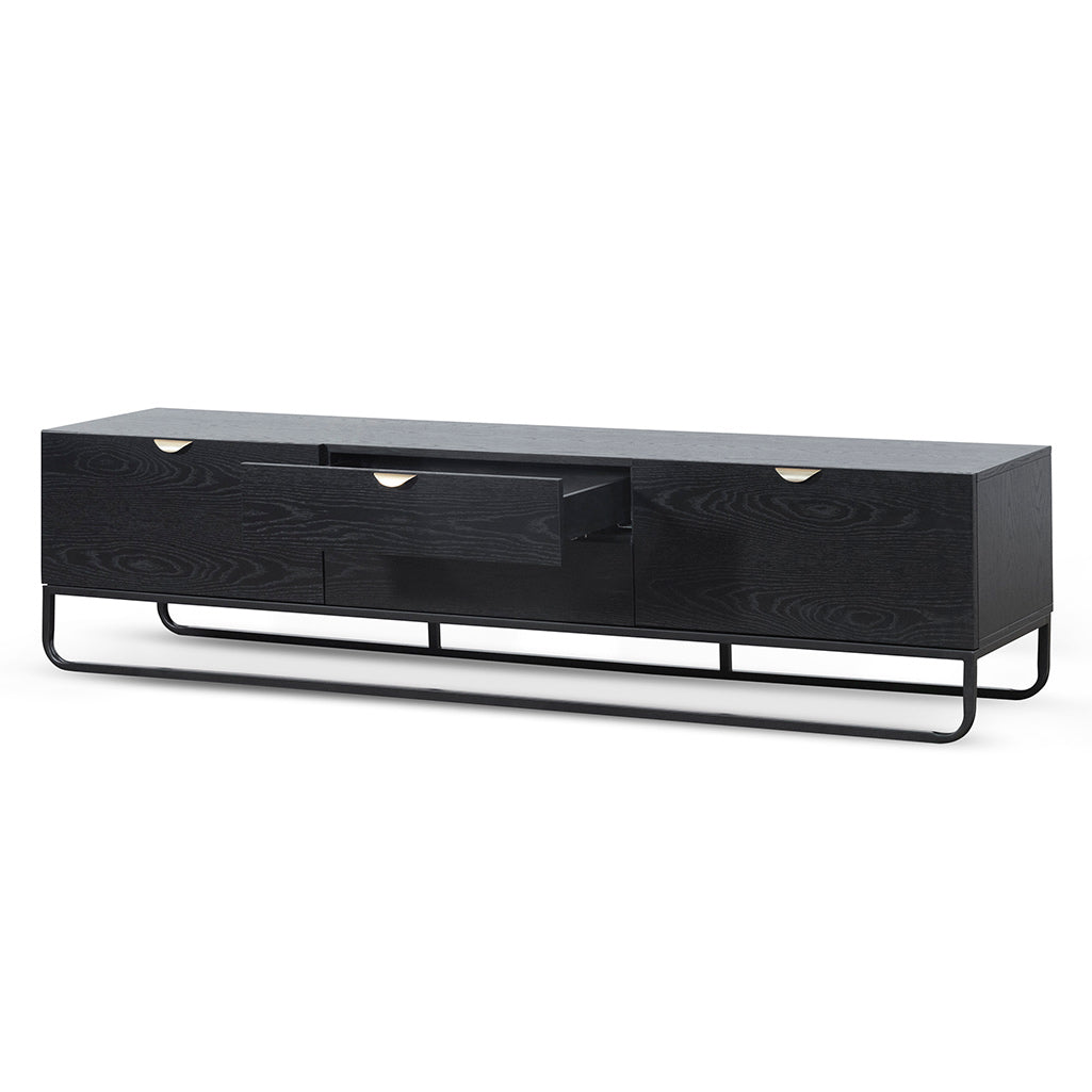 Esme 2m Wooden TV Entertainment Unit - Black