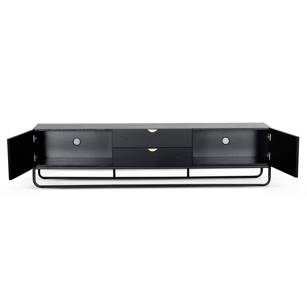 Esme 2m Wooden TV Entertainment Unit - Black