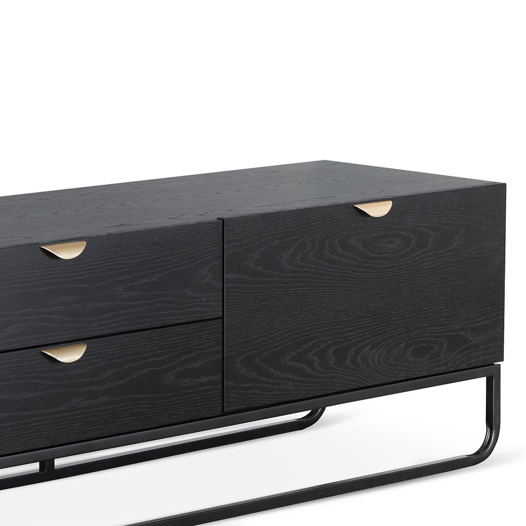 Esme 2m Wooden TV Entertainment Unit - Black