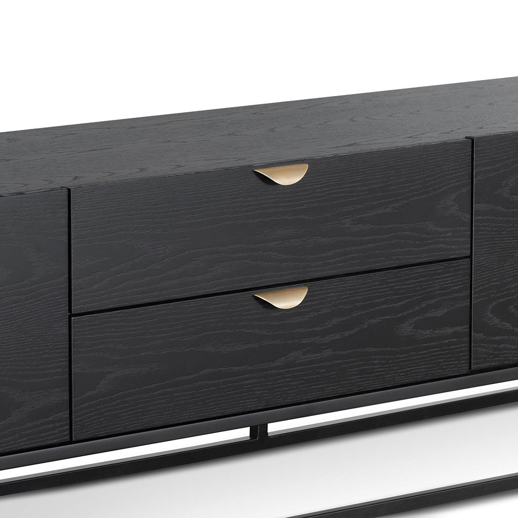 Esme 2m Wooden TV Entertainment Unit - Black