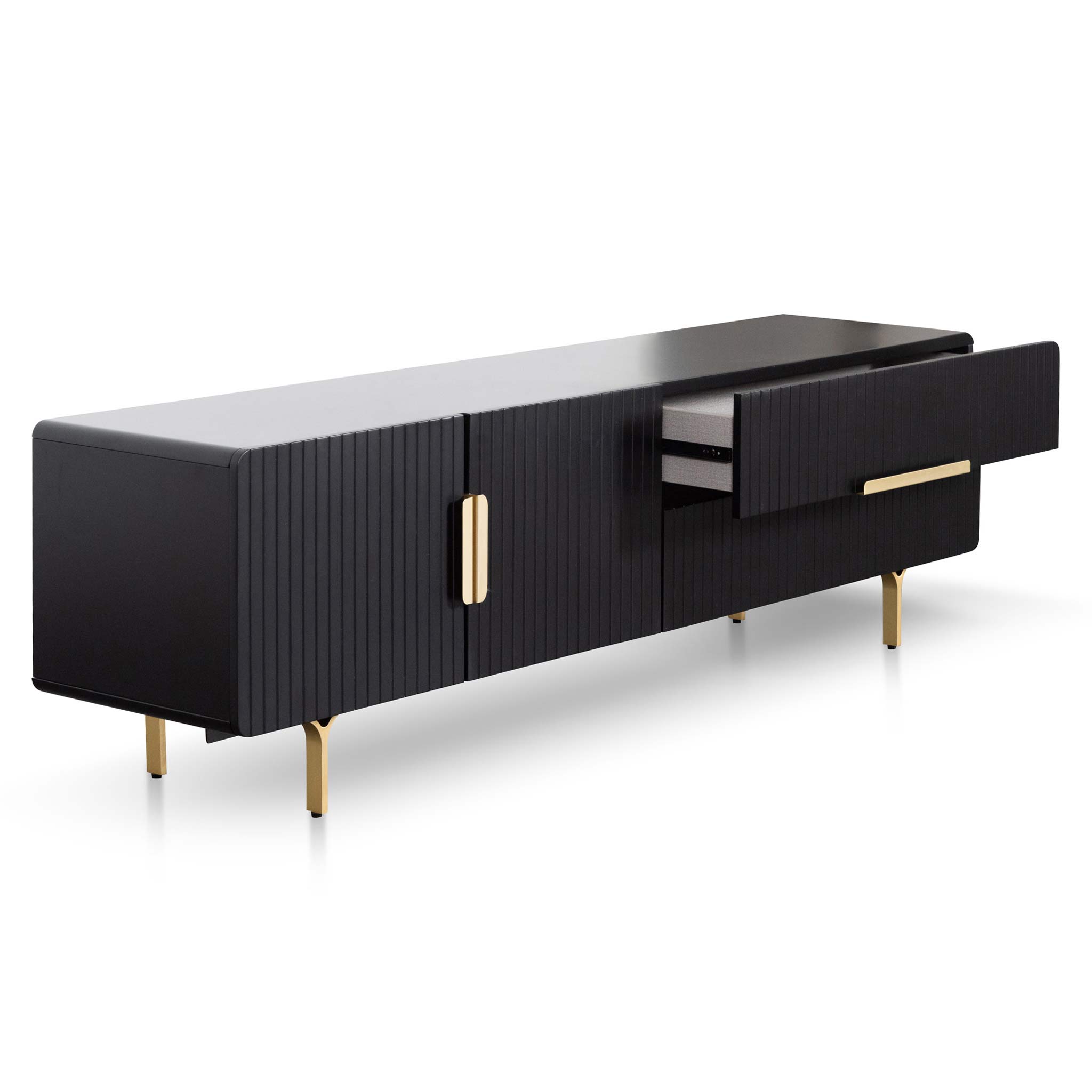 Madona Black TV Entertainment Unit - Brass